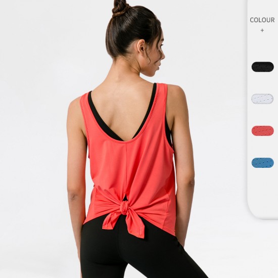 Women's loose sports vest, running yoga top, smocks, fitness quick-drying breathable training suit vest 02105 Women's loose sports vest, running yoga top, smocks, fitness quick-drying breathable training suit vest 02105