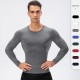 Men's new autumn and winter sports long-sleeved outdoor running tight training T-shirt, high-elasticity quick-drying fitness wear 11515 Men's new autumn and winter sports long-sleeved outdoor running tight training T-shirt, high-elasticity quick-drying fitness wear 11515