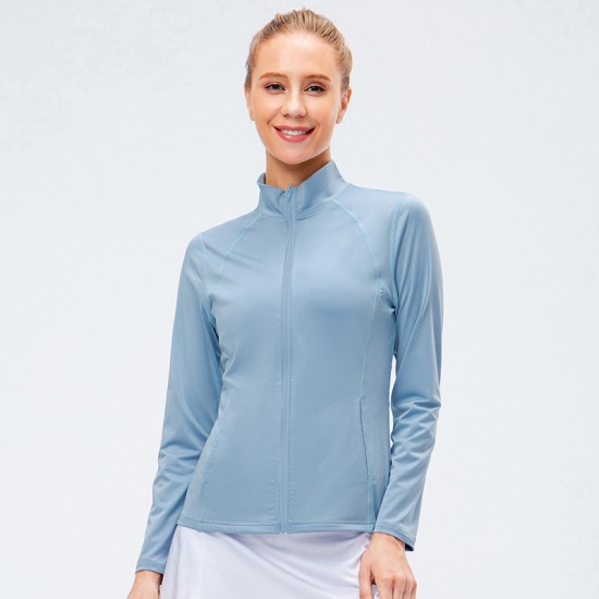 Women's Autumn And Winter Zipper Long Sleeve Sports Jacket Tight Fitness Yoga Clothing Stretch Quick-drying Running Top 12613 Women's Autumn And Winter Zipper Long Sleeve Sports Jacket Tight Fitness Yoga Clothing Stretch Quick-drying Running Top 12613