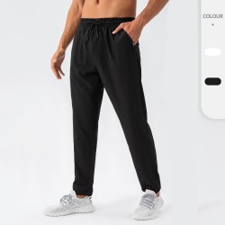 Men's straight, loose running and fitness pants, nylon quick-drying and breathable sports training pants D15014