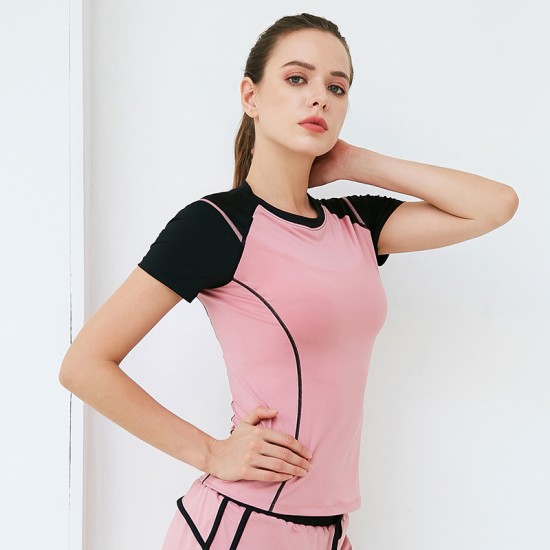 Women's yoga set, running training tight elastic sportswear, quick-drying sweat-wicking fitness suit five-piece set Y92002 Women's yoga set, running training tight elastic sportswear, quick-drying sweat-wicking fitness suit five-piece set Y92002