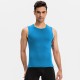 Men's fitness vest, tight training round-neck waistcoat, high-elasticity quick-drying sports running top 01106