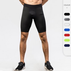 Men's Pro Tight Shorts Sports Training Fitness Running Mesh Stitching Quick-drying Elastic Shorts 1044