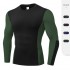 Men's PRO Fitness Quick-drying long-sleeved sports running fitness Wear High-elasticity Sweat-wicking Training Tight-fitting T-shirt 01508
