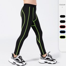 Children's men's fitness long pants, basketball, football, running training tight pants, high-elasticity quick-drying sports pants base, 03301