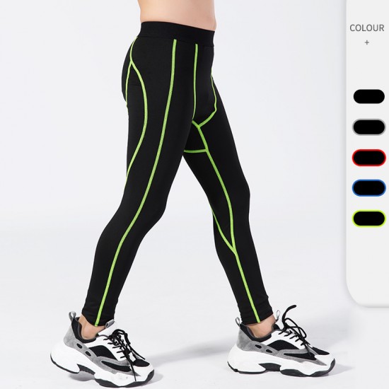 Children's men's fitness long pants, basketball, football, running training tight pants, high-elasticity quick-drying sports pants base, 03301 Children's men's fitness long pants, basketball, football, running training tight pants, high-elasticity quick-drying sports pants base, 03301