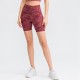 Women's Printed Nude Yoga Shorts With Pockets Skin-friendly Tight Elastic Quick-drying Sports Fitness Shorts 02413 Women's Printed Nude Yoga Shorts With Pockets Skin-friendly Tight Elastic Quick-drying Sports Fitness Shorts 02413