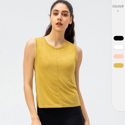 Spring and summer new women's loose yoga vest, quick-drying breathable fitness wear, running casual sports smoece 22135