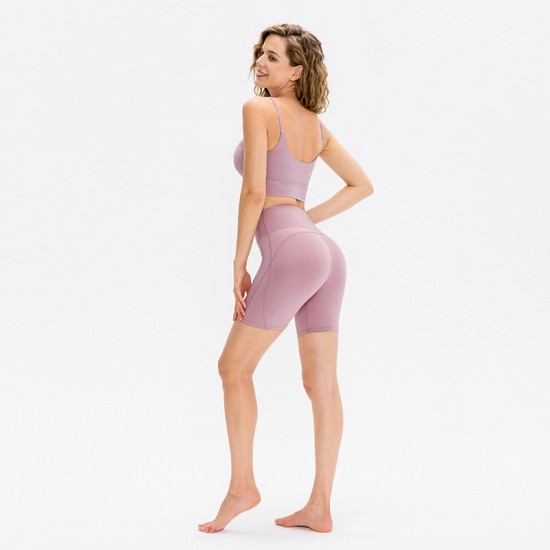 Women's yoga shorts, high-elastic tight training quick-drying fitness pants, high-waisted peach-shaped running sports pants 12420 Women's yoga shorts, high-elastic tight training quick-drying fitness pants, high-waisted peach-shaped running sports pants 12420