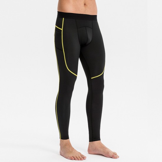Men's PRO Tight Pants Pocket Fitness training Running Pants High-elasticity Tight Quick-Drying Sweat-wicking Pants 01318