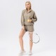 Autumn and winter sports sweatshirt, women's stand-up collar, half-zipper, quick-drying, breathable, long-sleeved, loose, casual sports and fitness top