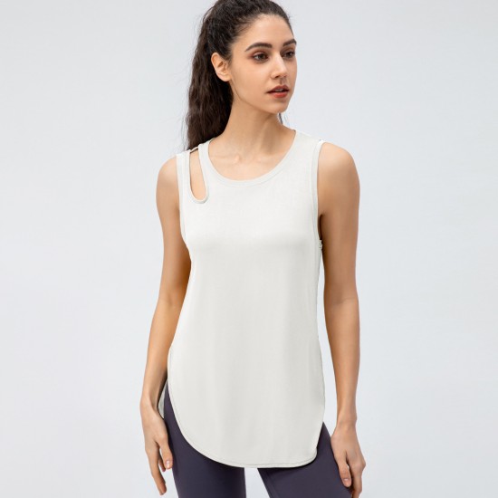 Spring and summer new women's yoga sports vest, loose casual running blouse, quick-drying breathable fitness wear 22133 Spring and summer new women's yoga sports vest, loose casual running blouse, quick-drying breathable fitness wear 22133