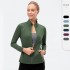 Women's Autumn And Winter Zipper Long Sleeve Sports Jacket Tight Fitness Yoga Clothing Stretch Quick-drying Running Top 12613