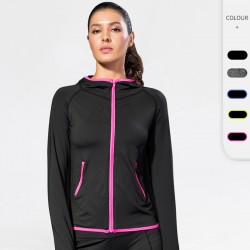 Women's autumn and winter sports jacket, fitness, yoga training, running, color-blocked zipper hoodie, quick-drying jacket 8003