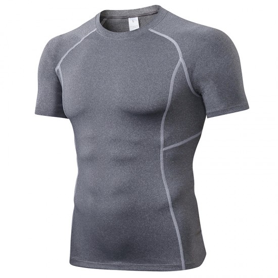Men's Tight Training PRO Short-sleeved Fitness T-shirt Elastic Sweat-wicking Quick-Drying Compression Shirt 1008 Men's Tight Training PRO Short-sleeved Fitness T-shirt Elastic Sweat-wicking Quick-Drying Compression Shirt 1008
