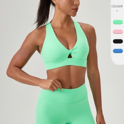 European and American yoga bra, detachable breast pad, quick-drying sports vest, buckle, shock-absorbing running and fitness underwear 52759