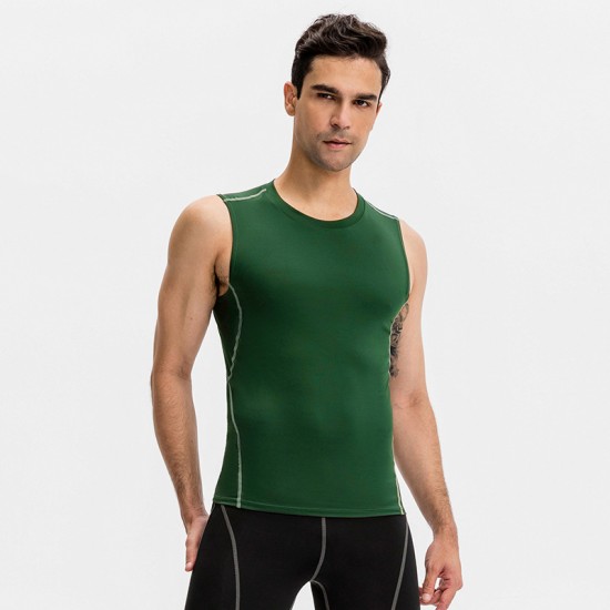 PRO Men's Fitness vest, high-elasticity Tight Training suit, Moisture-wicking, Quick-drying sports Top 01109 PRO Men's Fitness vest, high-elasticity Tight Training suit, Moisture-wicking, Quick-drying sports Top 01109