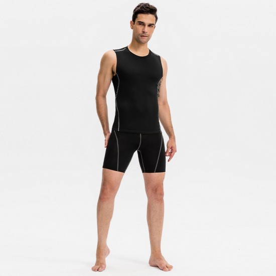 PRO Men's Fitness vest, high-elasticity Tight Training suit, Moisture-wicking, Quick-drying sports Top 01109 PRO Men's Fitness vest, high-elasticity Tight Training suit, Moisture-wicking, Quick-drying sports Top 01109