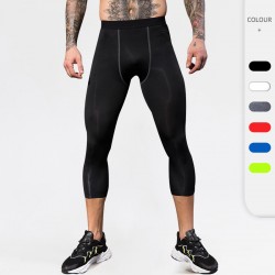 Men's tight PRO capri pants, sports and fitness running shorts, cross-border Amazon quick-drying Capri pants, 1050