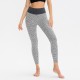 European and American peach-hip honeycomb yoga pants, women's high-waisted, height-lifting, pleated, tight, quick-drying sports and fitness pants 12351