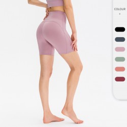 Women's yoga shorts, high-elastic tight training quick-drying fitness pants, high-waisted peach-shaped running sports pants 12420