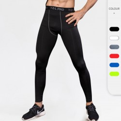 Men's PRO Sports Fitness Running Tight Training Pants, Sweat-wicking Quick-drying Pants, Elastic Tight Pants 1010
