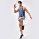 Men's Loose Fitness Vest Round Neck Running Sports Top European And American Quick-drying Breathable Training I-shaped Vest 41115